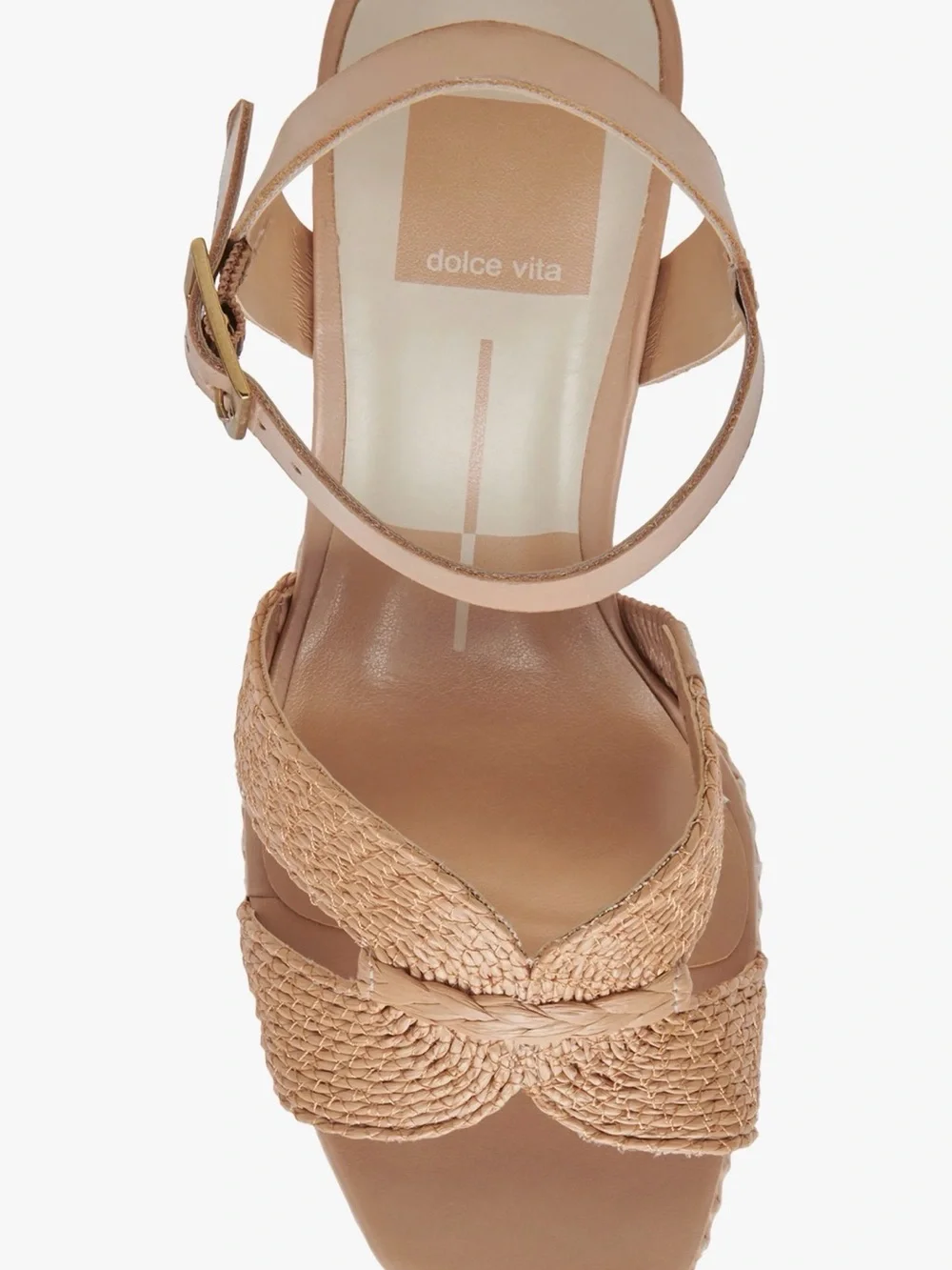 Dolce Vita Beige Braided Platform Wedge Sandals shoes tan camel women’s size 7.5